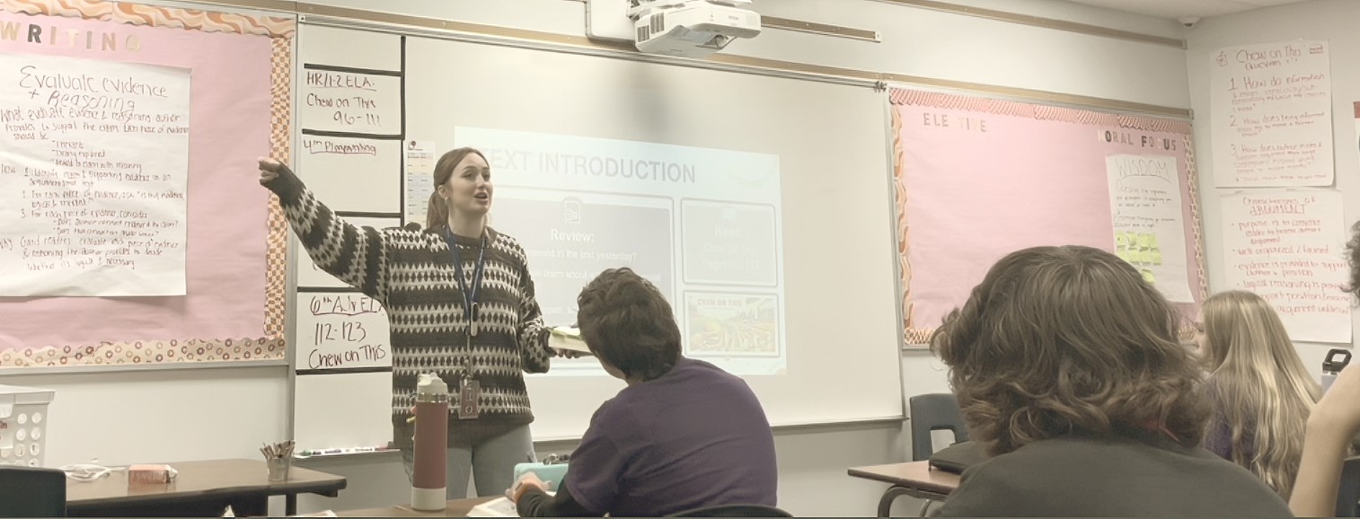 Sarah teaching a class
